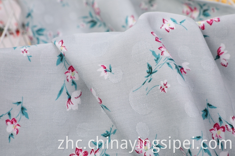 Floral Dress Jacquard Printed Rayon Fabric